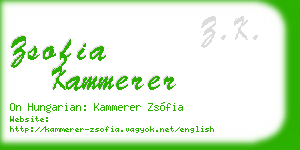 zsofia kammerer business card