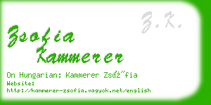 zsofia kammerer business card